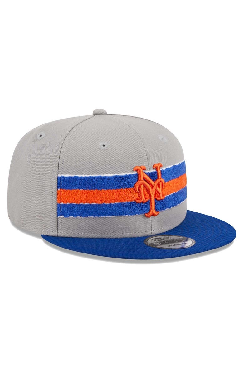New Era Men's New Era Gray/Royal New York Mets Band 9FIFTY Snapback Hat, Alternate, color, 