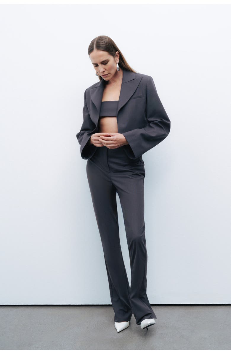 Nocturne Padded Shoulder Crop Jacket, Alternate, color, 