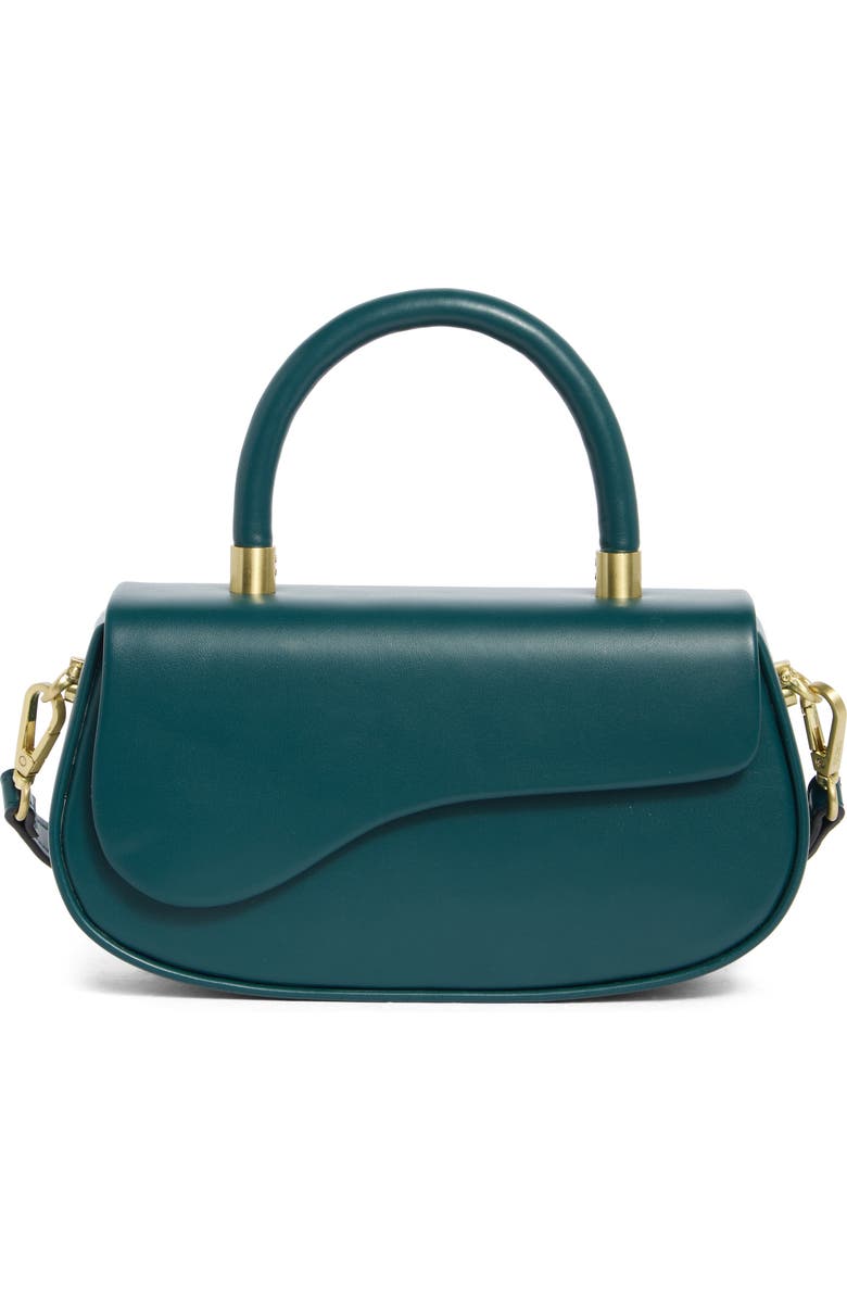 BCBG Asymmetric Flap Top Handle Bag, Main, color, Jade Green