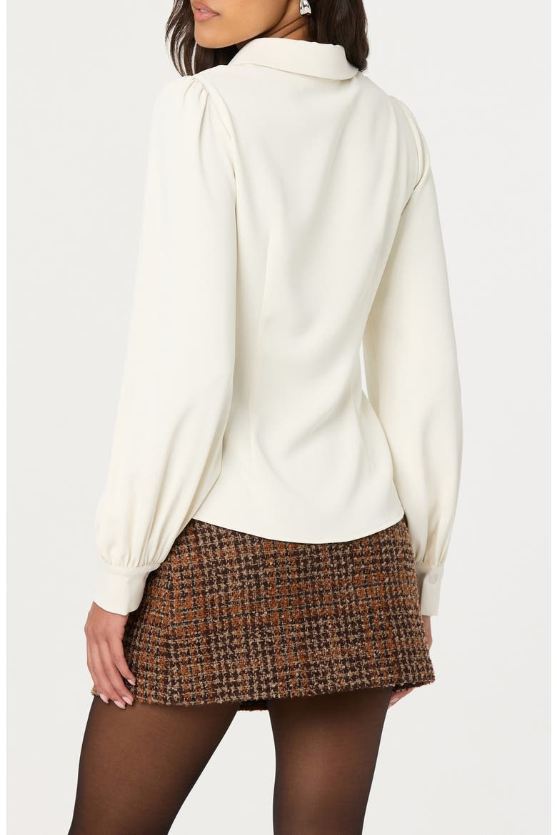 Simran Ruched Front Shirt, Alternate, color, CREAM