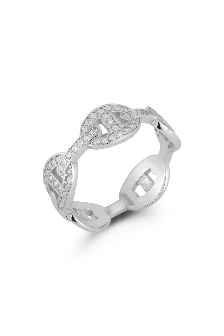 Pavé Mariner Ring, Main, color, SILVER