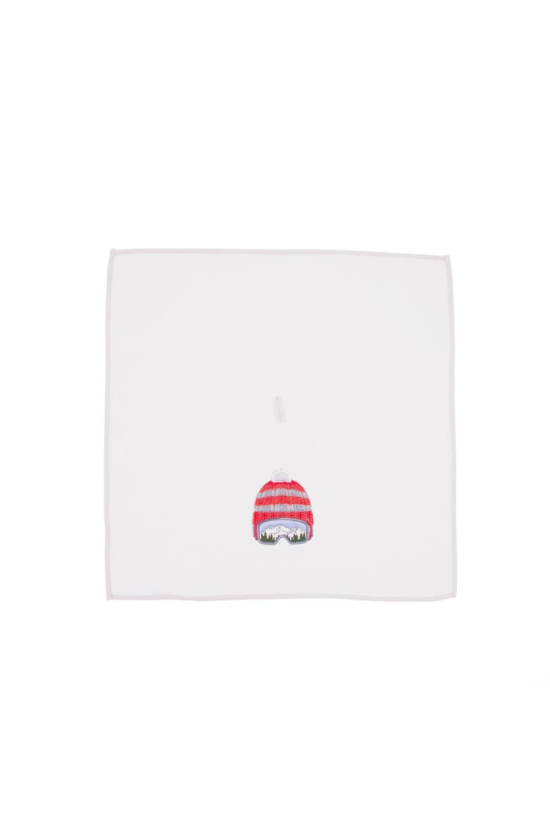 Ski Beanie Terrycloth Kitchen and Bathroom Towel, Alternate, color, Red