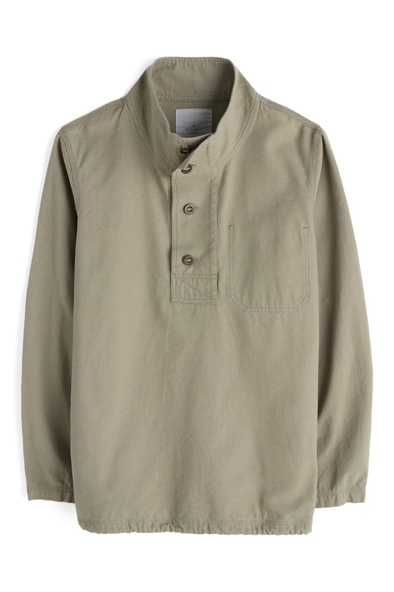 Clay Stone Organic Cotton Popover Jacket, Alternate, color, SILT