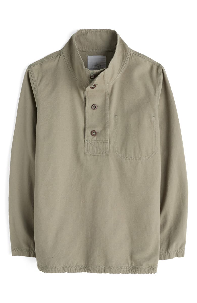 Seasalt Cornwall Clay Stone Organic Cotton Popover Jacket, Alternate, color, Silt