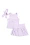 Kids' Tank, Pleated Skort & Bow Scrunchie Set