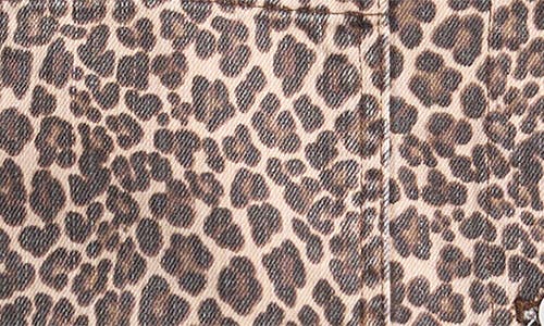 Madewell Leopard Print Denim Trapeze Jacket In Brown