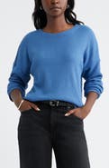 Caslon® Long Sleeve Waffle Knit T-Shirt