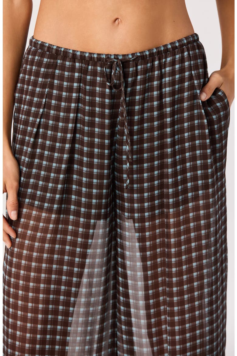 Airen Plaid Ankle Pants, Alternate, color, BROWN BLUE PLAID