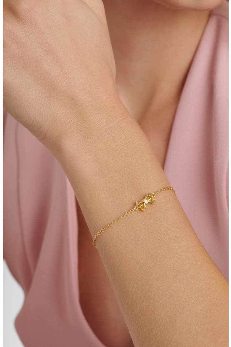 Parsa Petite Bow Bracelet, Alternate, color, GOLD TONE