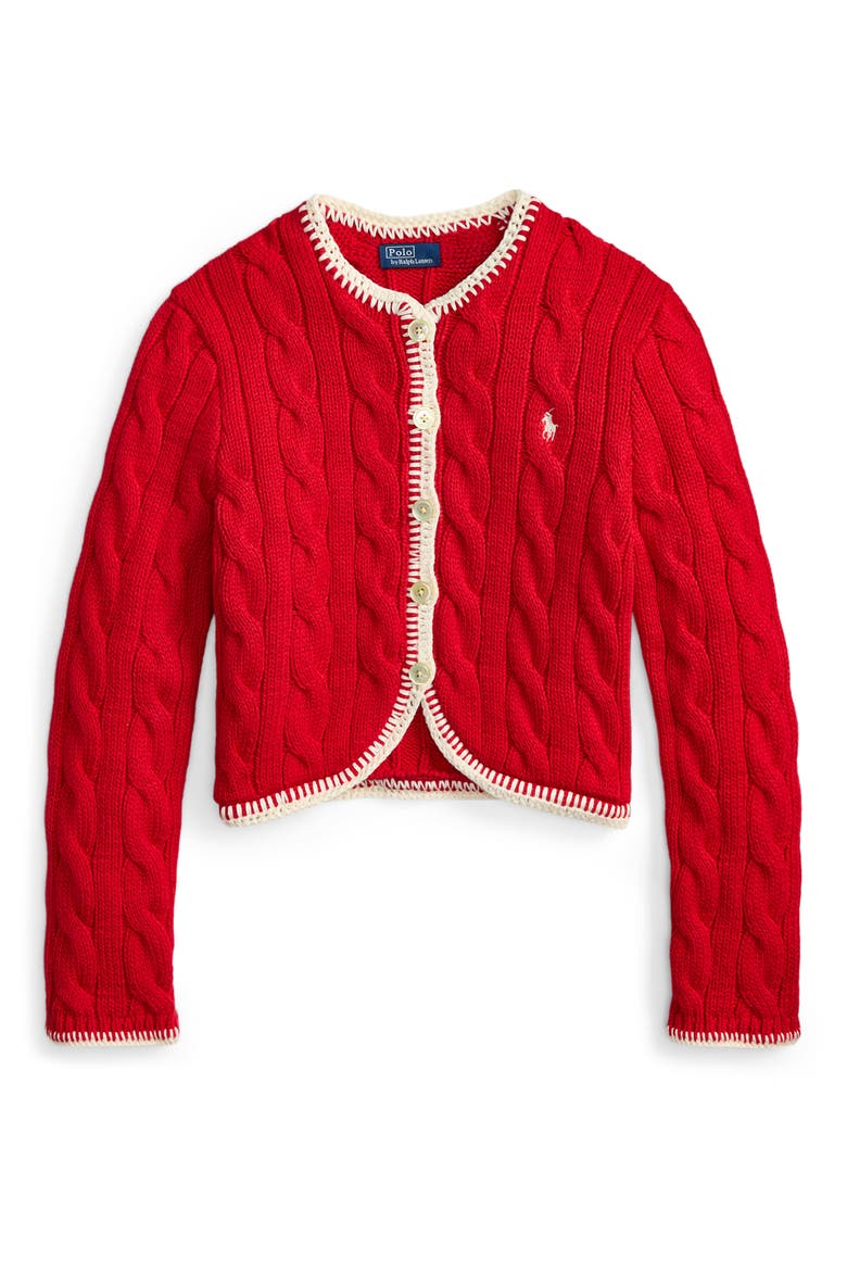 Whipstitch Trim Cable Stitch Cardigan (Women) | Nordstrom