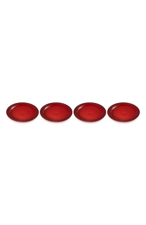 Le Creuset Vancouver Set Of 4 Salad Plates In Cerise