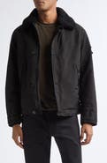 Stone Island Genuine Shearling Collar Jacket