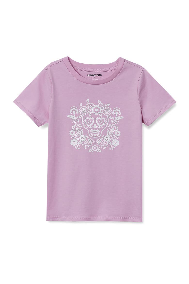 Girls Graphic Tee, Main, color, Guava Pink Heart Skull