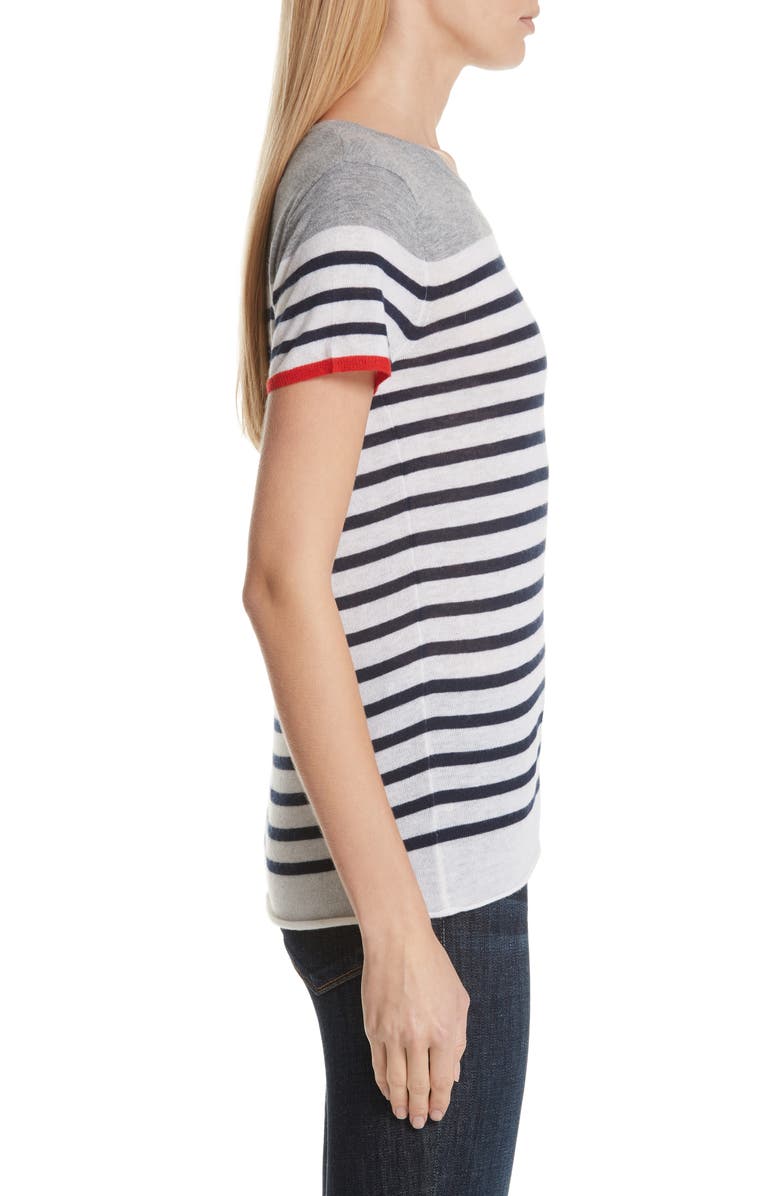 Majestic Filatures Stripe Cashmere Sweater, Alternate, color,