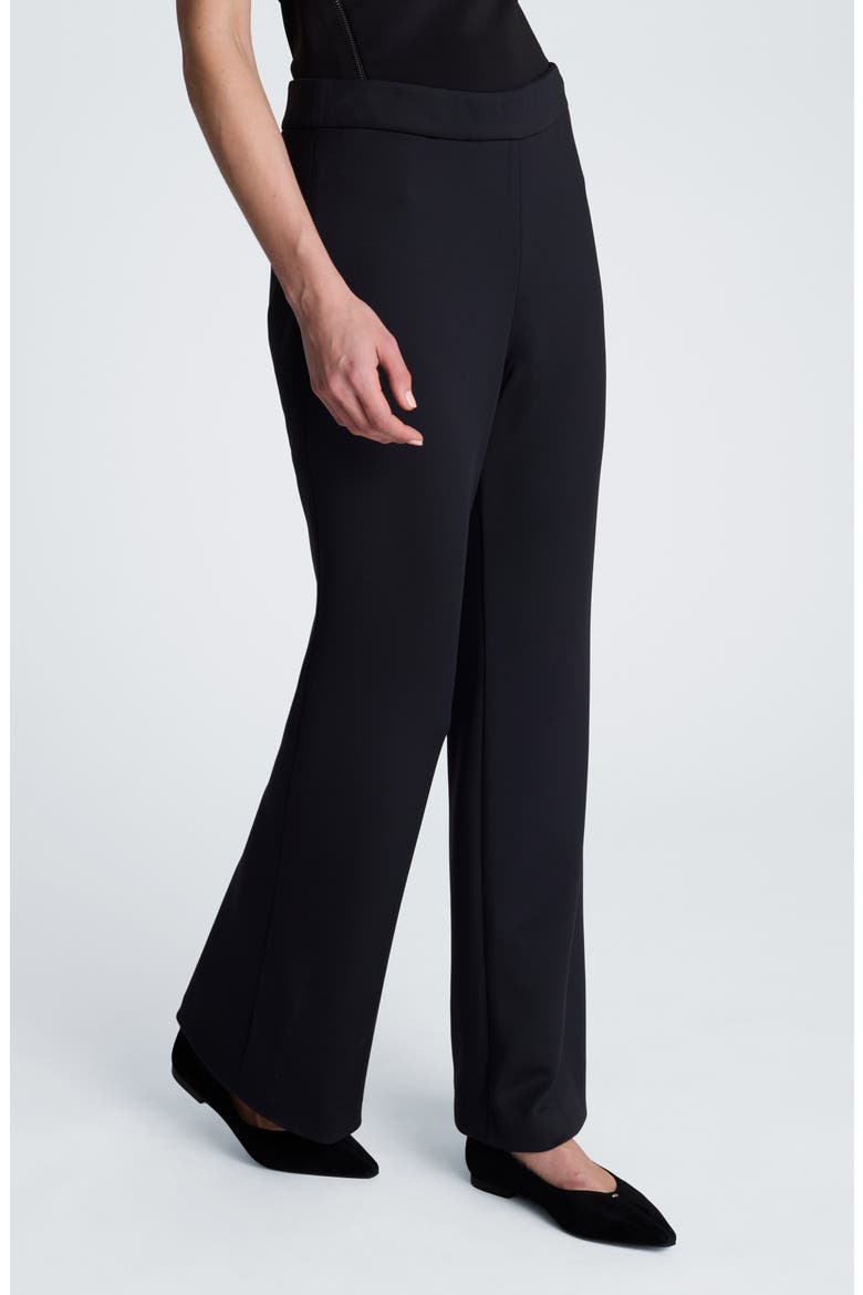 High Waist Flare Pants, Alternate, color, BLACK