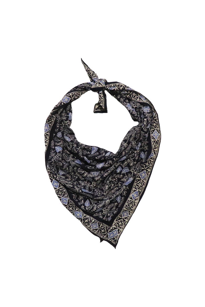 Oversized Hand Dyed Batik Bandana, Alternate, color, Blue Navy