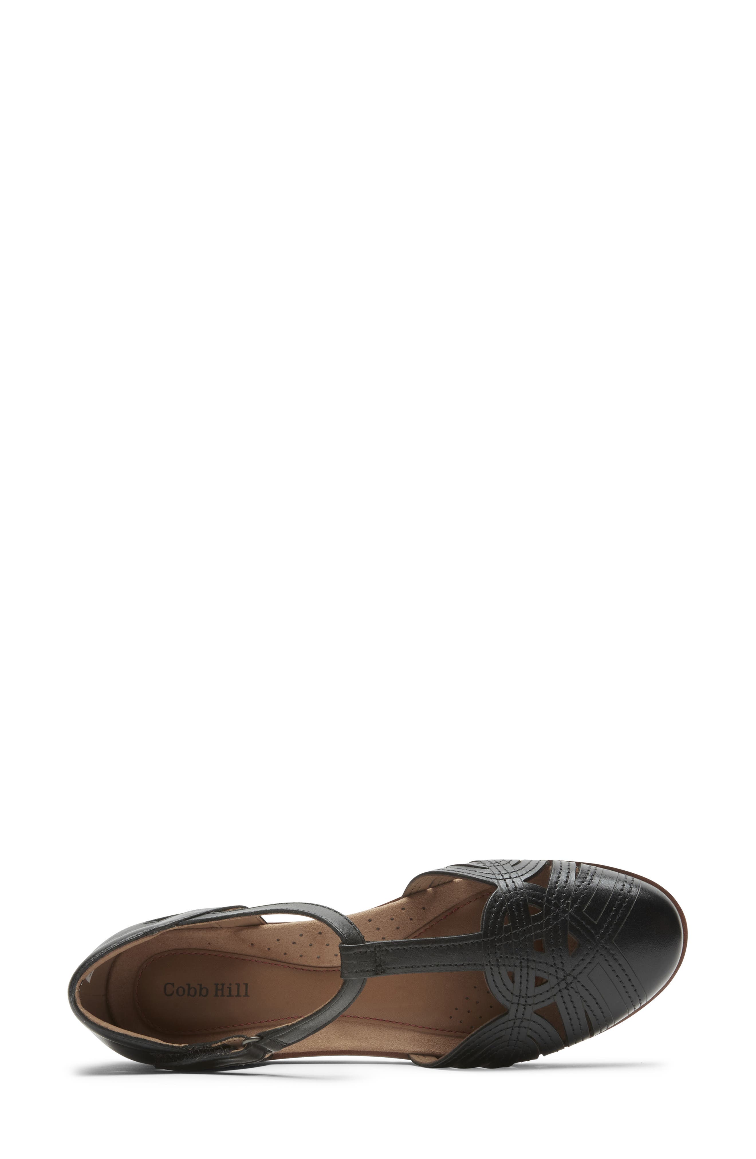 Lacy Fisherman Sandal, Alternate, color, BLACK LEATHER