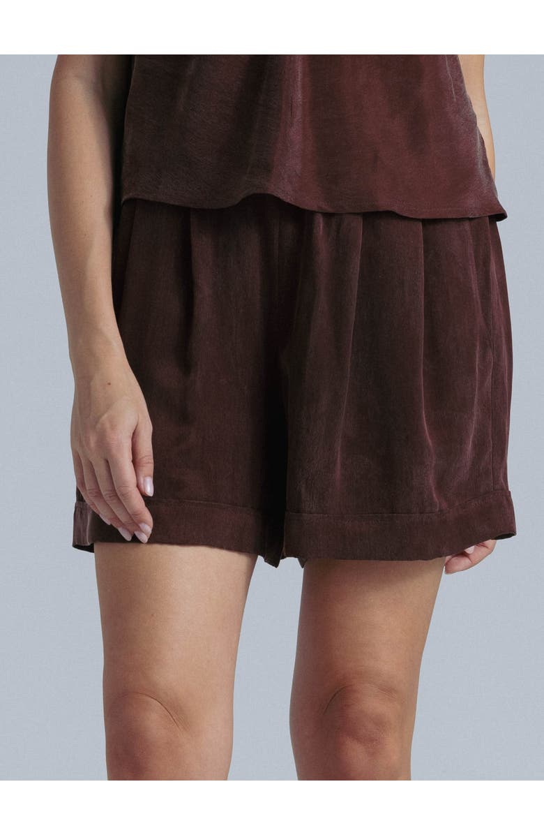 Alas High Waisted Cupro Shorts, Main, color, Rust
