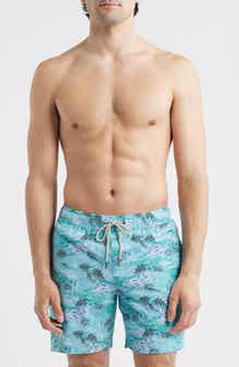 The Bayberry Medallion Print Water Repellent Swim Trunks