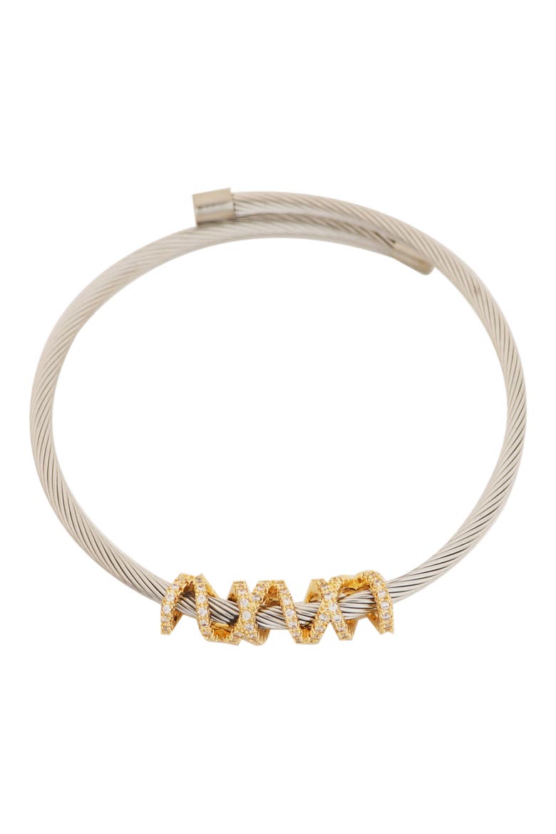 Two Tone Crystal Cuff, Main, color, TWO TONE