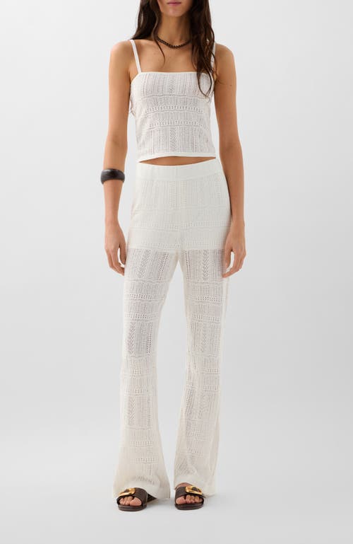 Scalpers Pointelle White Top In White