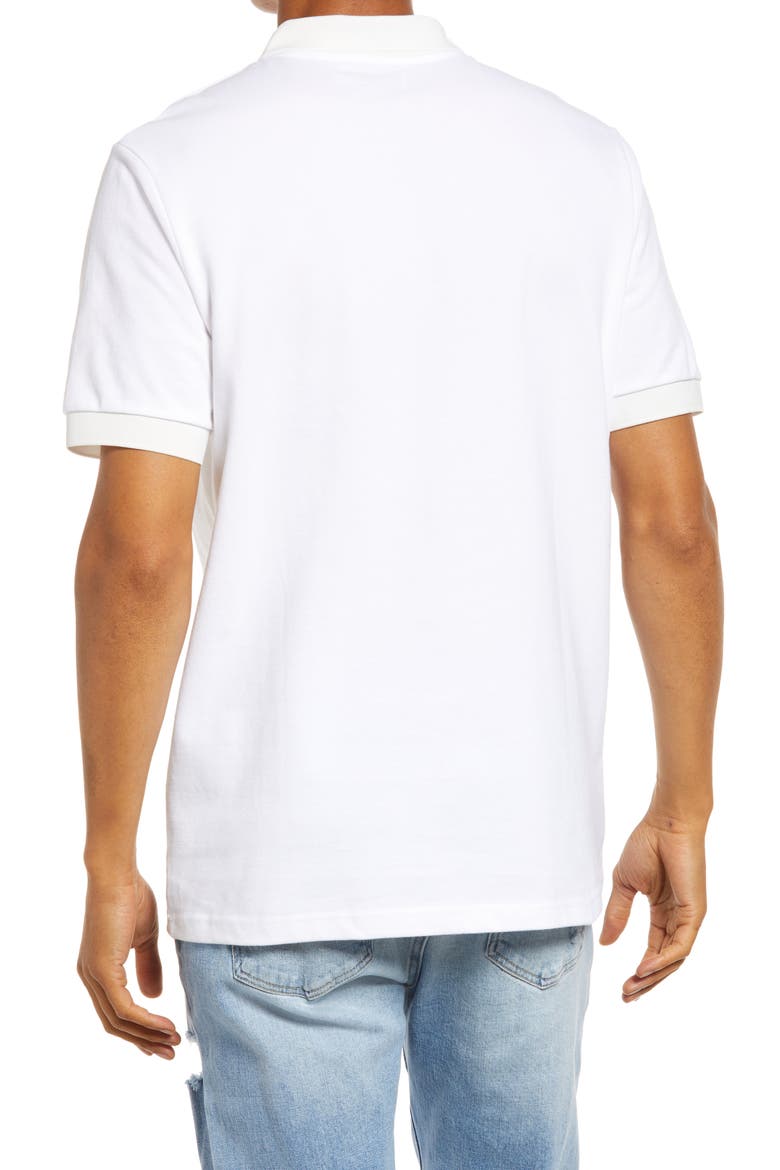Tonal Cotton Zip Polo, Alternate, color, WHITE