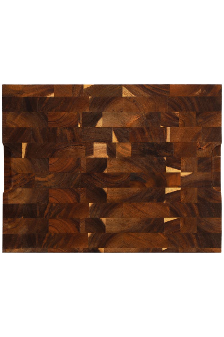 17 x 13 Inch Acacia Wood Butcher Block Carving and Cutting Serving Board with Juice Groove, Alternate, color, Acacia