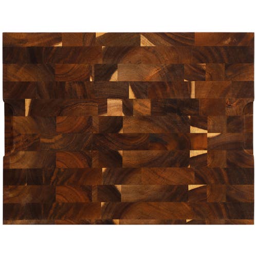 Megachef 17 X 13 Inch Acacia Wood Butcher Block Carving And Cutting Serving Board With Juice Groove In Brown