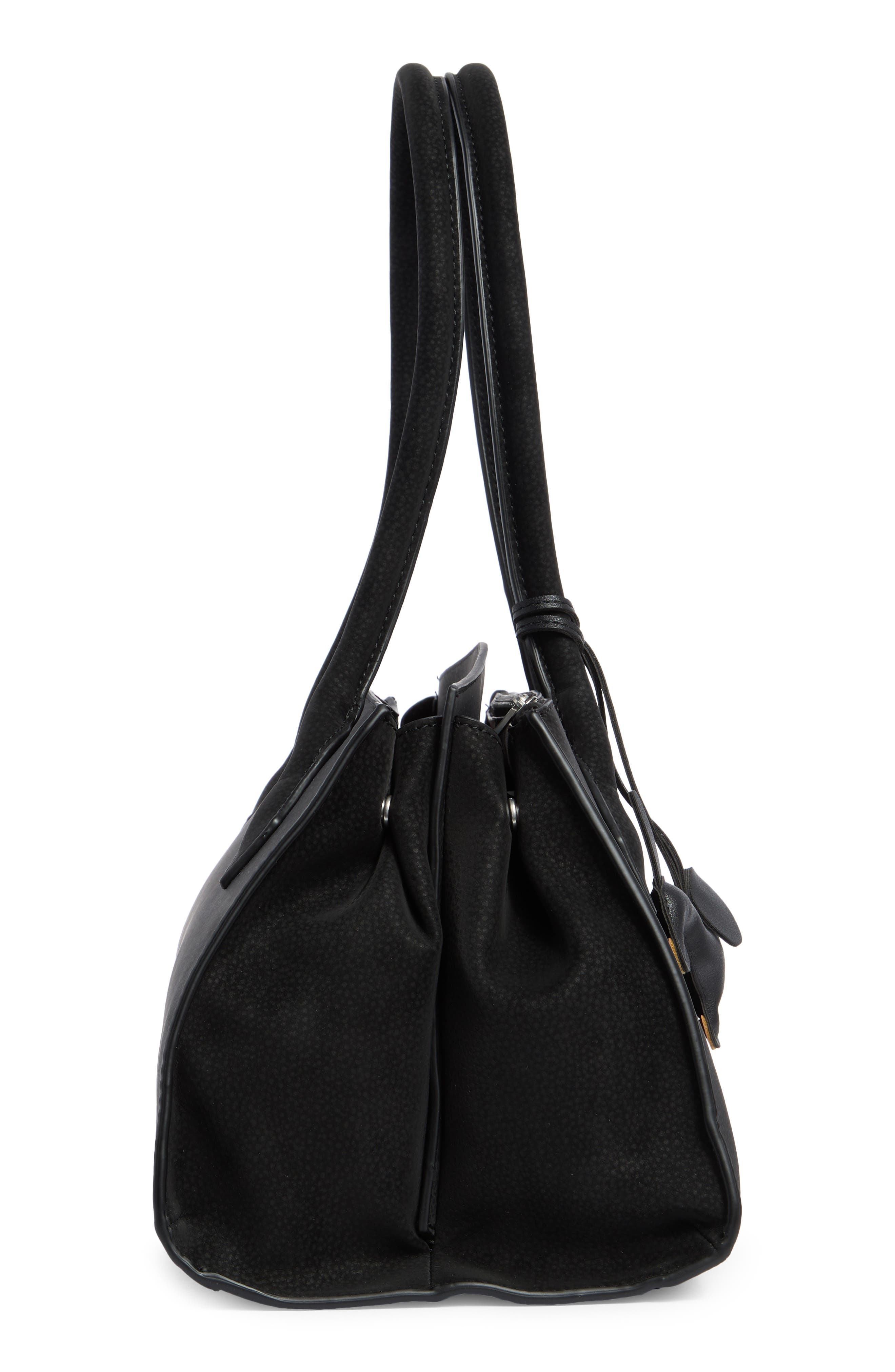 BCBG Large East/West Shoulder Bag, Alternate, color, Black