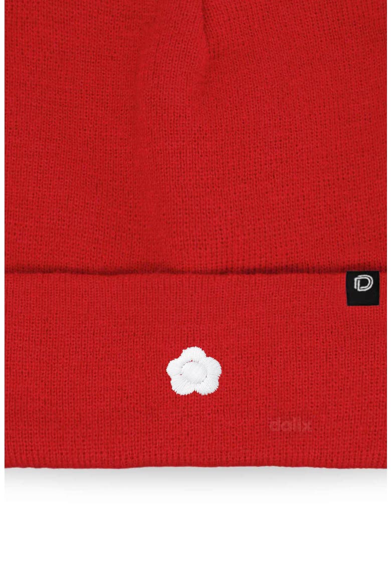 Lil Flower Beanie Cap, Alternate, color, Red