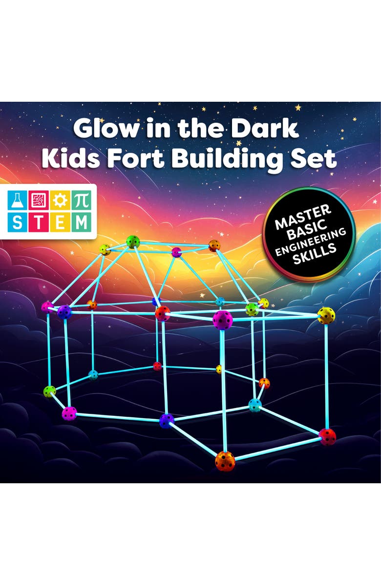 Power Your Fun Rainbow Forts Construction Set - 90 Pcs, Alternate, color, Blue, Red, Green, Purple