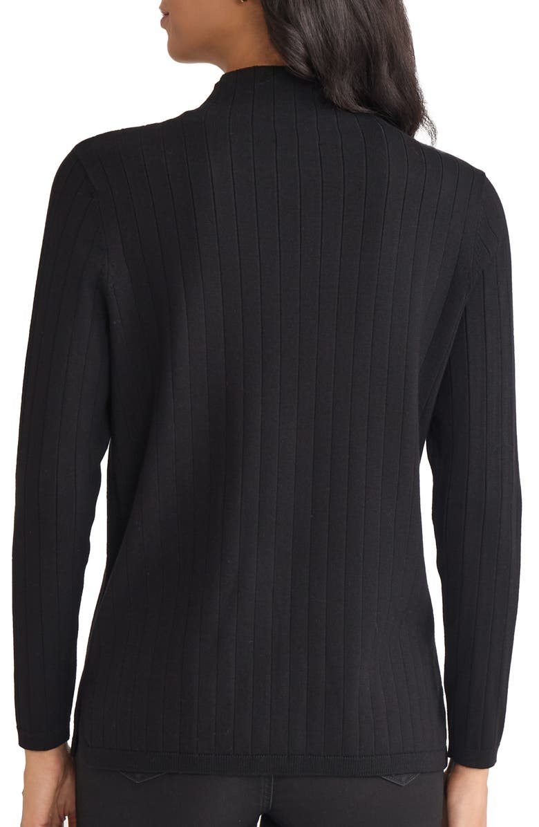 Jones New York Funnel Neck Rib Sweater, Alternate, color,