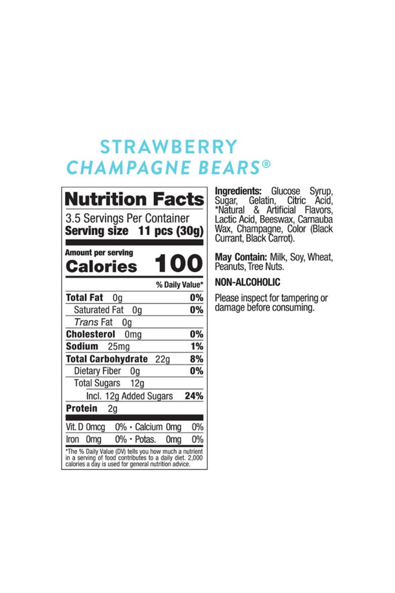 Strawberry Champagne Bears 12-Pack Candy Taster Packets, Alternate, color, NO COLOR