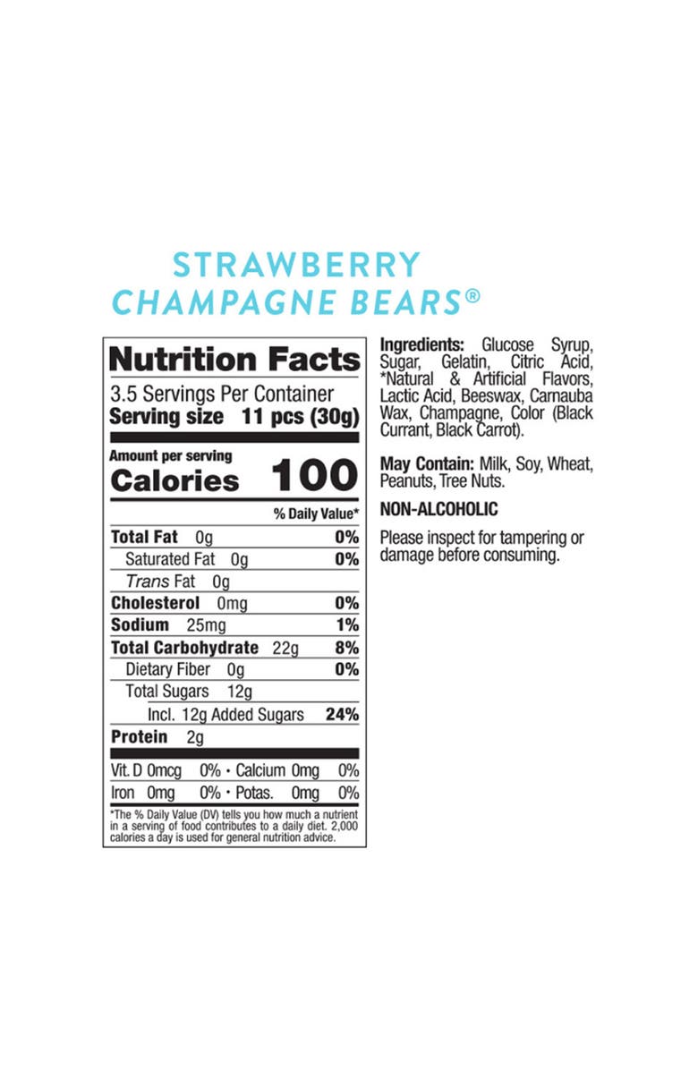 sugarfina Strawberry Champagne Bears 12-Pack Candy Taster Packets, Alternate, color, 