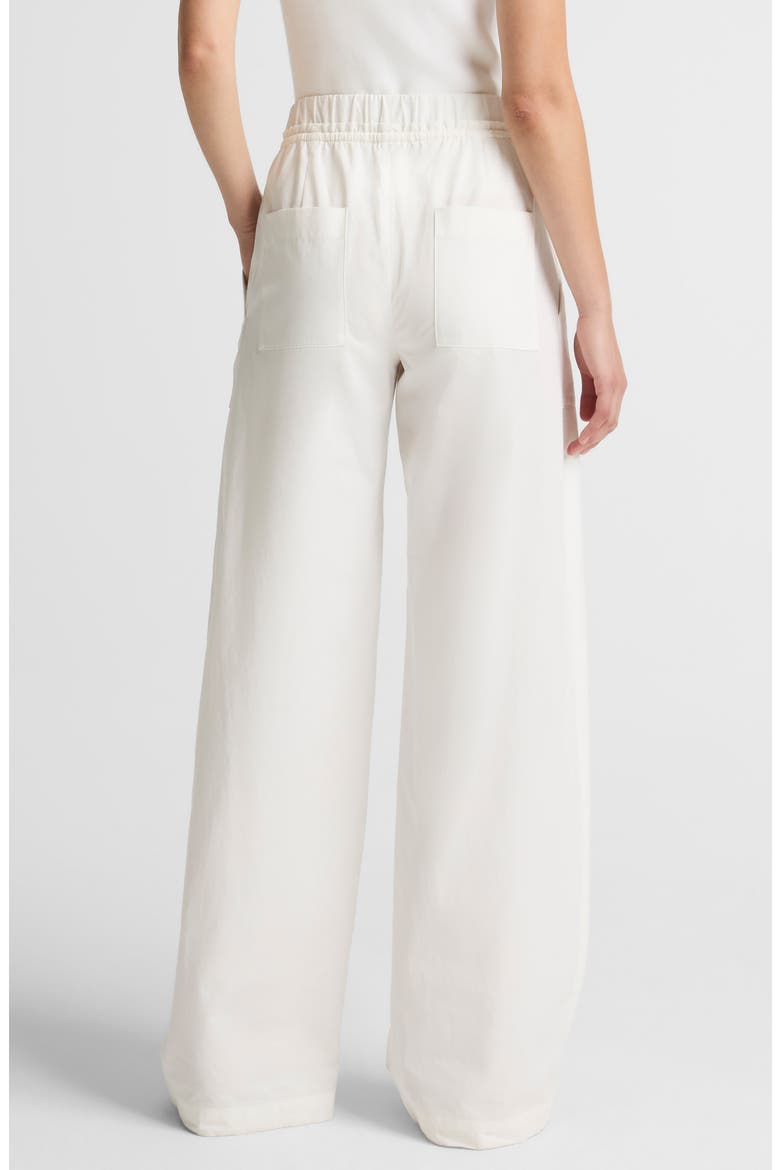 Cotton Drawstring Pants, Alternate, color, OFF WHITE