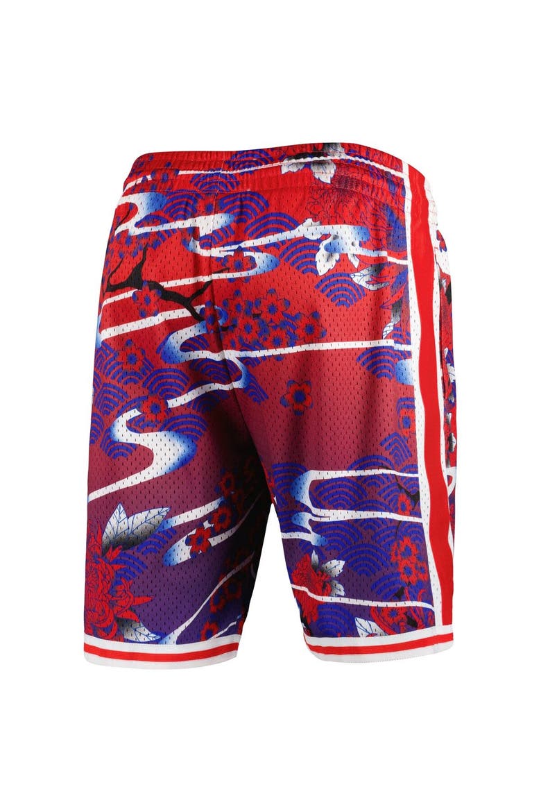 Men's Mitchell & Ness  Red Philadelphia 76ers Lunar New Year Swingman Shorts, Alternate, color, Red