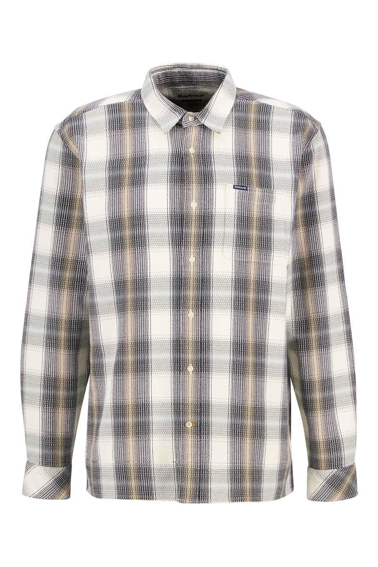 Hawthorn Plaid Brushed Cotton Button-Up Shirt, Alternate, color, WHISPER WHITE