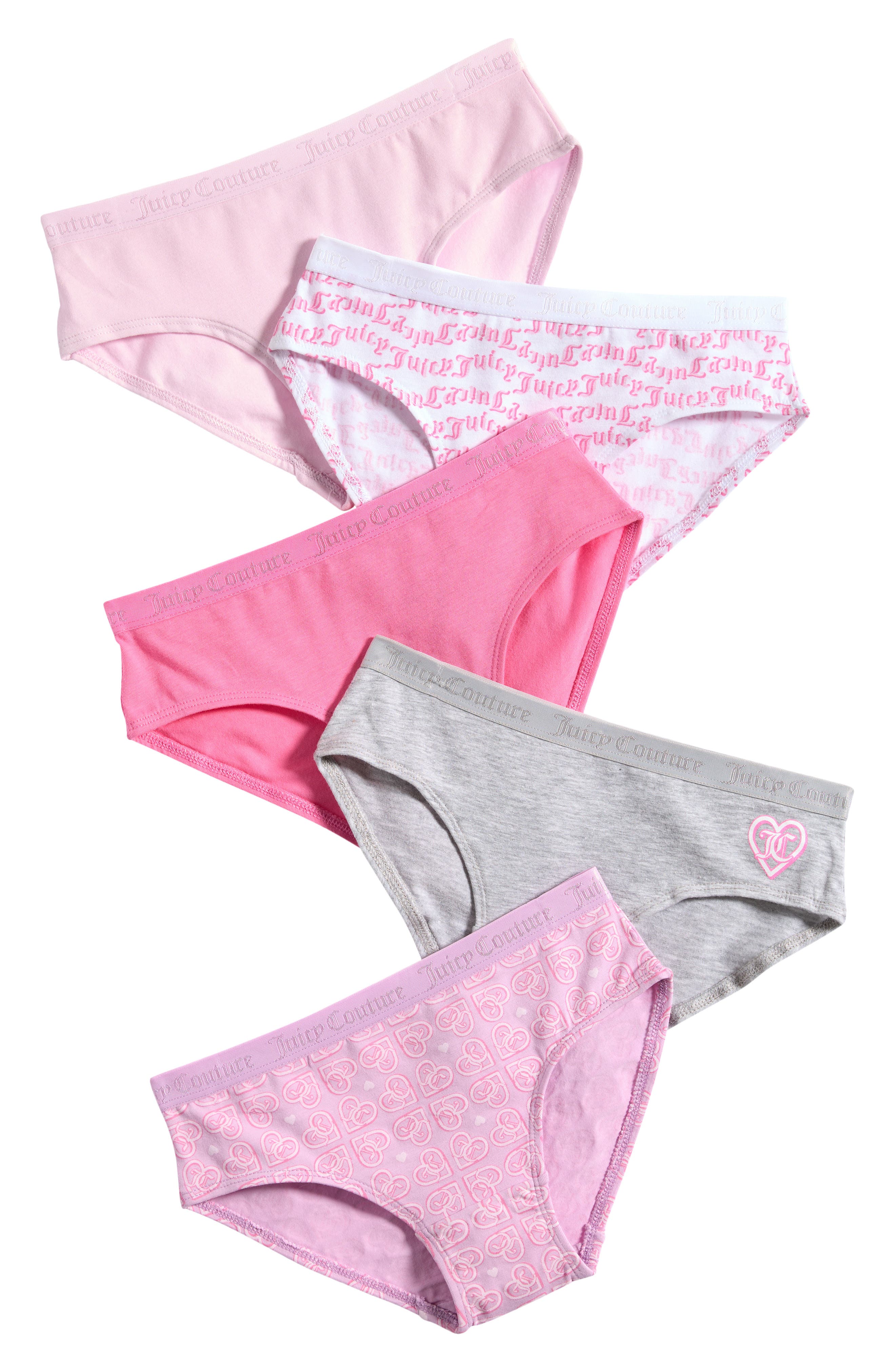 Kids' 5-Pack Assorted Stretch Bikini Briefs