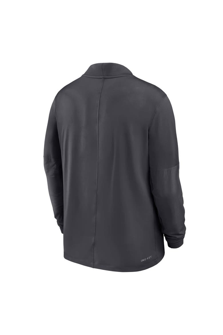 Men's Nike  Anthracite Kansas State Wildcats Dri-FIT Half-Zip Pullover, Alternate, color, Anthracite