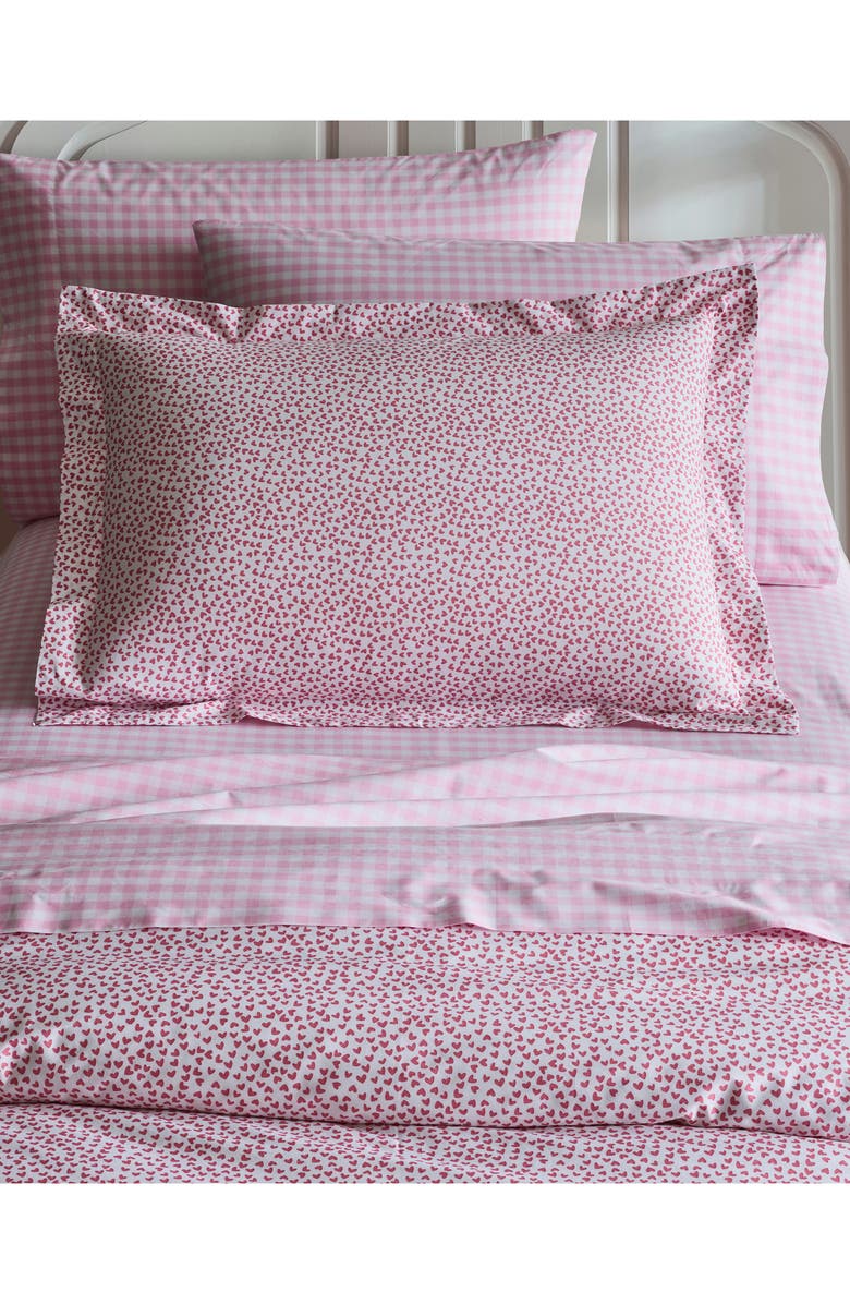 Petite Plume Signature Collection Sweethearts Duvet Cover & Shams Set, Alternate, color, Pink