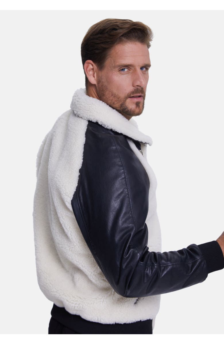 Furniq UK John Sheepskin Jacket, Alternate, color, Black
