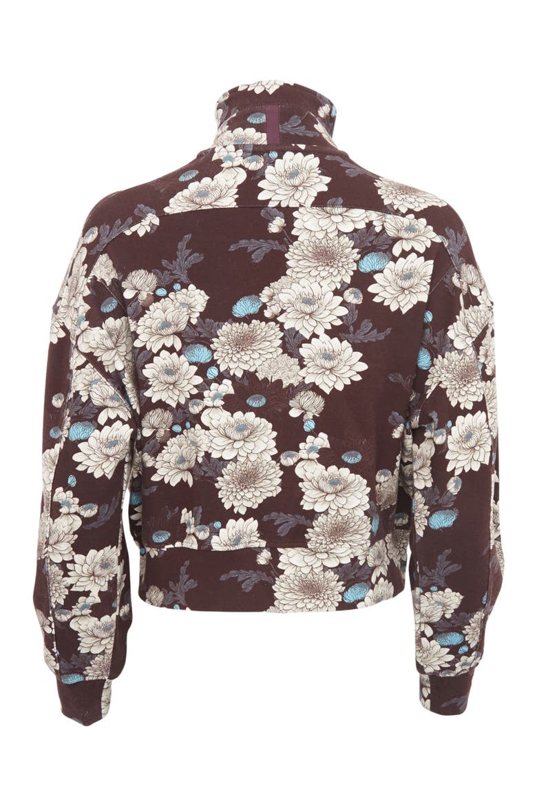 June Brushed Knit Crop Jacket, Alternate, color, Serious Floral Black