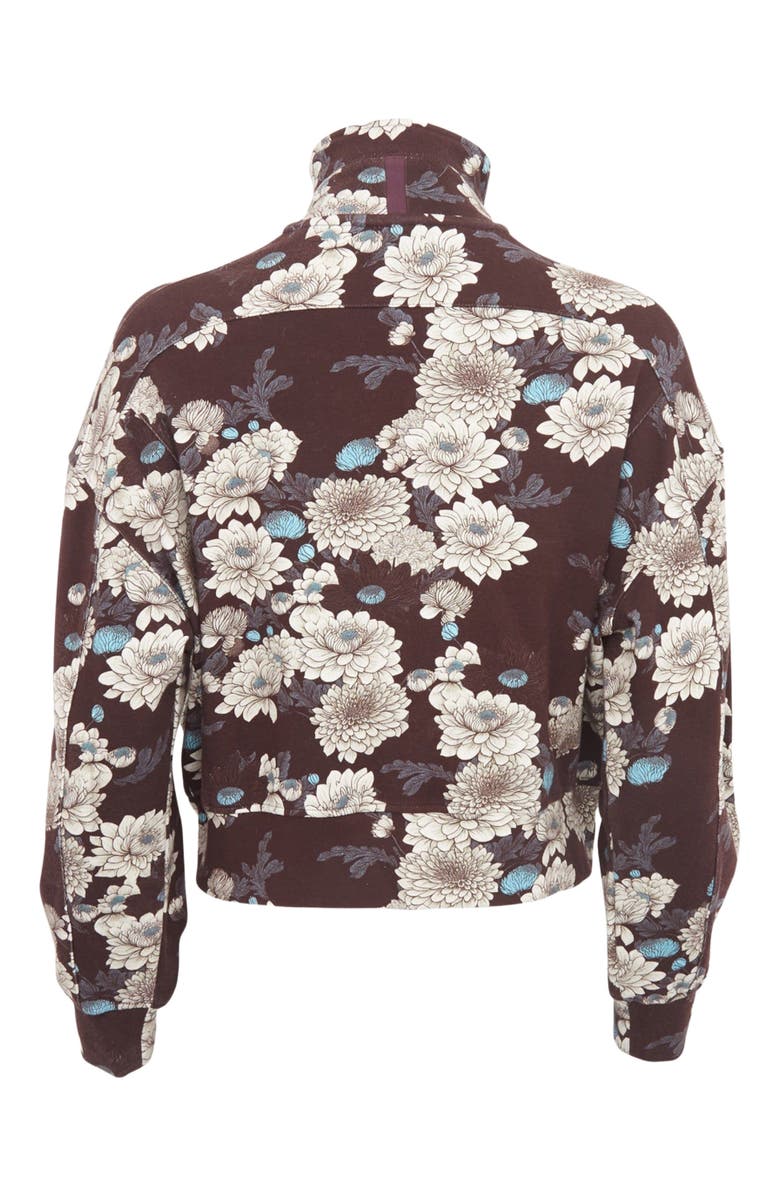 Lords of Harlech June Brushed Knit Crop Jacket, Alternate, color, Serious Floral Black