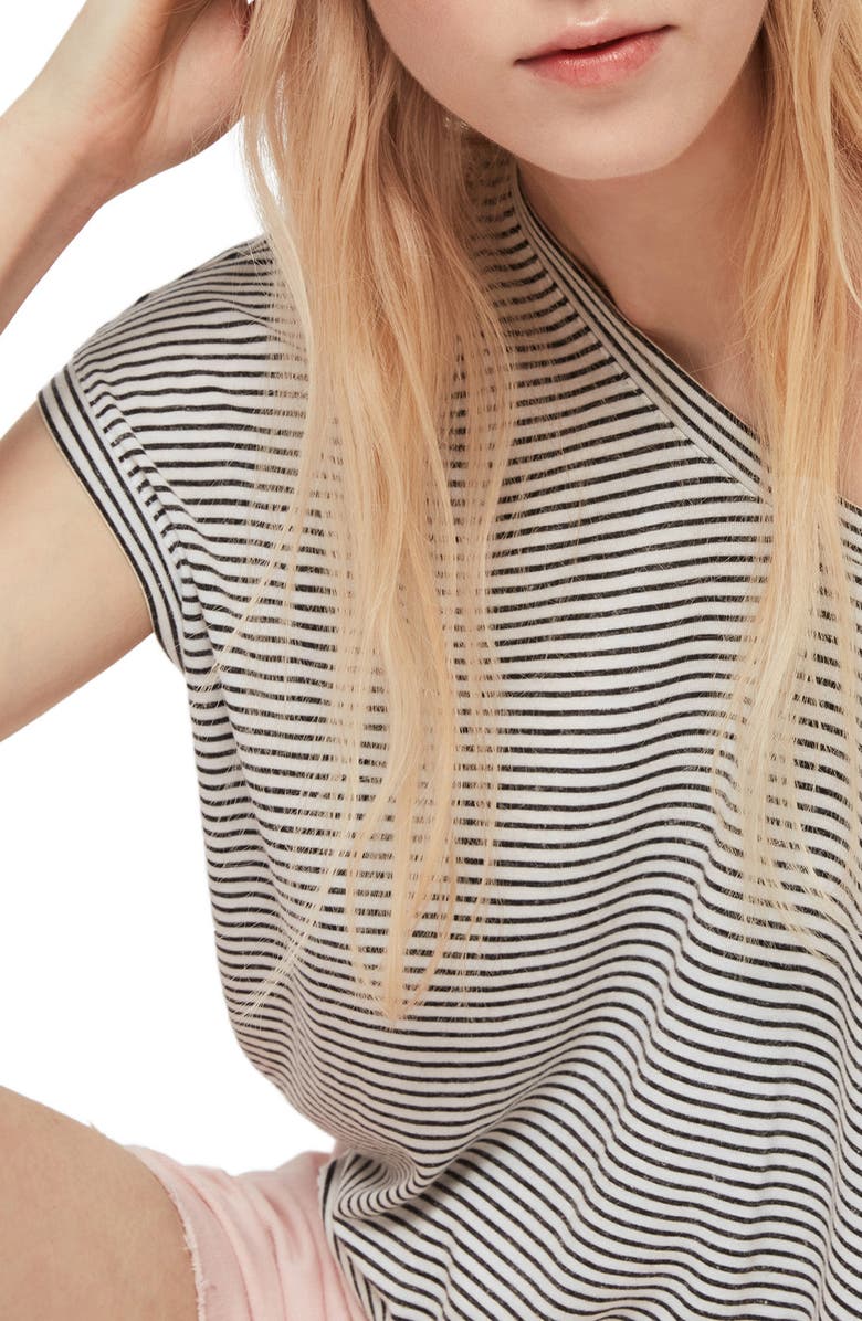 AllSaints Brea Stripe Tee, Alternate, color,