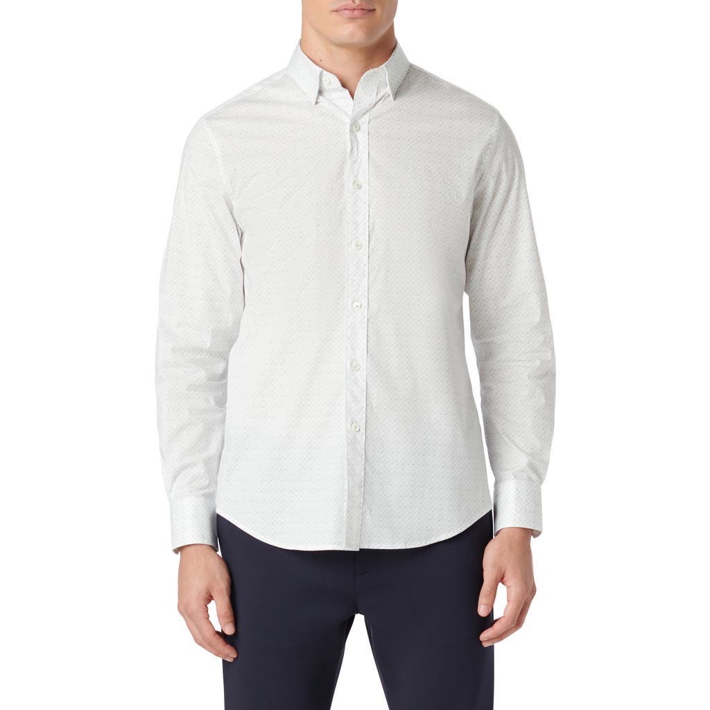 Bugatchi Karl Shaped Fit Button-up Shirt In White