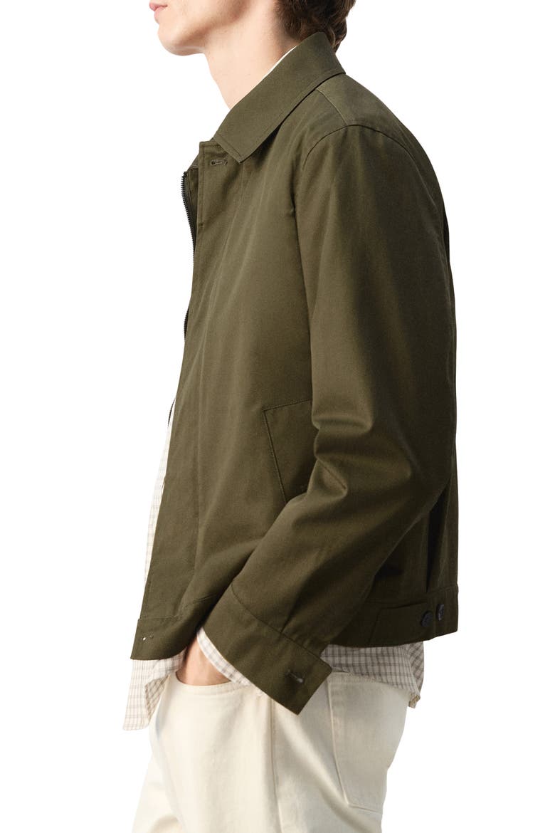 Water Repellent Cotton Twill Jacket, Alternate, color, OLIVE GREEN