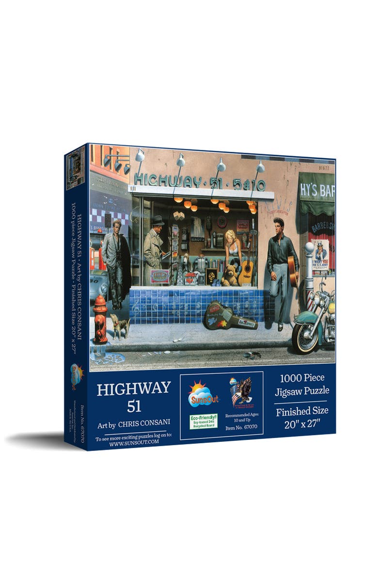 Sunsout Highway 51 1000 piece Jigsaw Puzzle for Adults, Main, color, Multicolor