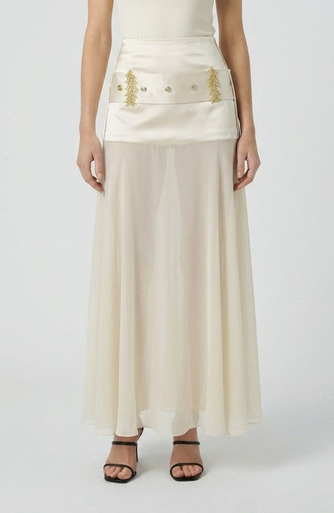 Sheer High Waist Half Skirt
