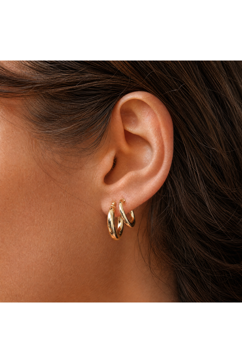 Solid Lightweight Hoop Earring 14K, Alternate, color, 14K Gold