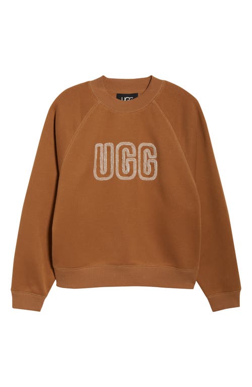 Ugg(r) Logo Crewneck Sweatshirt In Brown